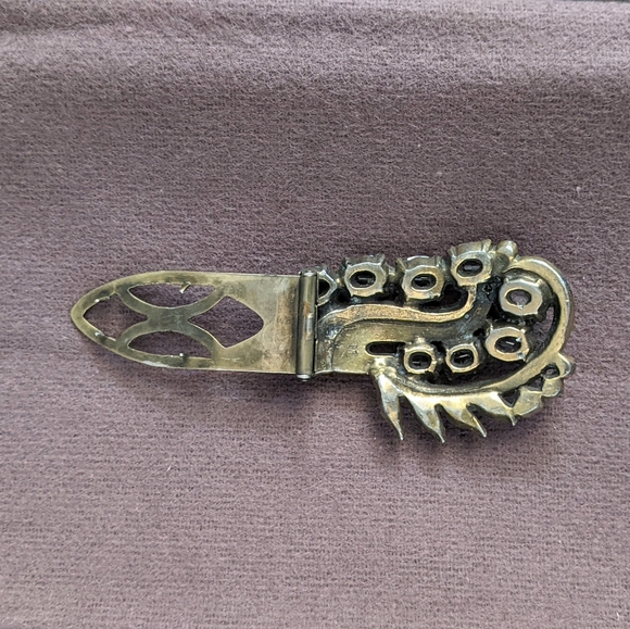 ⚡SOLD⚡Circa 1930s Vintage Eisenberg Original Jeweled Silver Tone Fur Clip - Picture 7 of 9